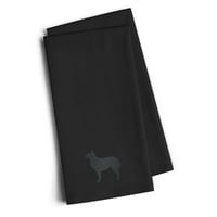 Каролини съкровища ББ3421БКТВЕ Хърватско овчарско куче Черно бродирана кърпа комплект от 2, 25