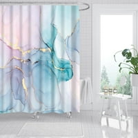 Zedker акварелен флорален комплекти за завеси за душ, завеси за баня, модерна минималистична бяла завеса за баня, водоустойчива материя с куки, завеси дълги