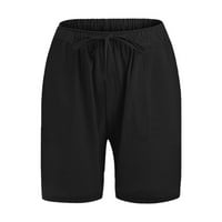 Панталони Просверие за мъже модни мъжки ежедневни плътни джоба с висока талия на кръста панталони панталони коляно коляно светкавица пики черни 8