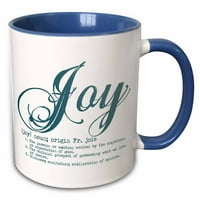 3дрос радост вдъхновяваща дума с определение-два тона синя чаша, 11-унция