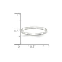 10к Бяло Злато плосък Мъжки обикновен класически сватбен пръстен пръстен размер 12