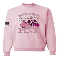 Wild Bobby през октомври носим розов тиквен гепард от печат ни флаг за рак на гърдата.