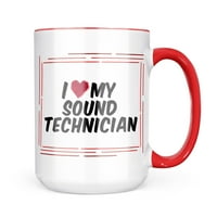 Neonblond i heart love my soune technian mug подарък за любителите на чай за кафе