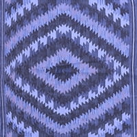 Ahgly Company Machine Pashable Indoor Southwestern Blue Country Area Rugs, 4 'квадрат