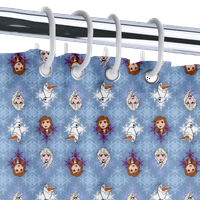 Замразена завеса за душ карикатура за домашна декорация завеса с громтове и куки водоустойчива завеса за душове за баня и вани