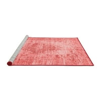 Ahgly Company Machine Pashable Indoor Round Персийски червени традиционни килими, 7 'кръг