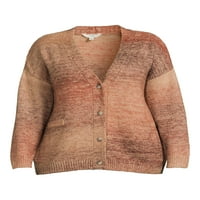 Терра & небе жените Плюс размер два джоба жилетка пуловер, Средна категория