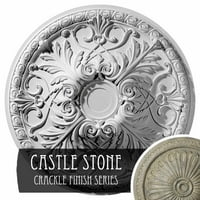 5 8 од 1 8п Лесли таван медальон, ръчно рисуван замък камък пращене