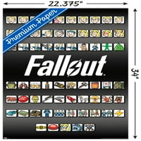 Fallout - Плакат за стена на емоджи, 22.375 34