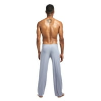 Един отваряне Мъже лед коприна дълги панталони флирт Салон свободен монтаж спорт йога панталони пижама панталони