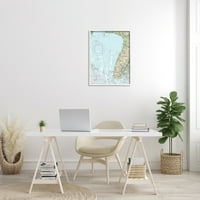 Ступел индустрии Кейп Май Ню Джърси морска карта традиционна картография Реколта Живопис бяла рамка изкуство печат стена изкуство, 30, дизайн от Дафне Полсели