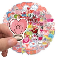 Qinghai Steign Stickers Водоустойчиво PVC лепила сладък романтичен етикет Diy Vinyl Art Различни Свети Валентин Love Heart Cartoon Graf