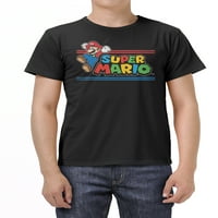 Nintendo Super Mario Logo Мъжки и големи мъже графични тениски