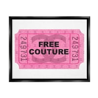 Ступел Индустрии Безплатно Мода Розов Билет Мъниче Красота И Мода Живопис Черно Плаващ Рамкирани Изкуство Печат Стена Изкуство