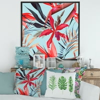 Дизайнарт' винтидж тропически цветя Ив ' традиционна рамка платно за стена арт принт