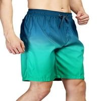 Capreze Men Beach Shorts Градиент Лято къси панталони с високи талии Класически прилепнали плажни дрехи Дървоносни мини панталони Ново езеро синьо XXL
