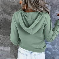njshnmn блузи суичъри за качулки за жени основен лек пуловер с качулка с плюс размер