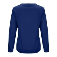 Cuhas зимни качулки за мъже Основен цвят кръгъл пуловер на шията свободен ежедневен младежки суичър качулки сини 5x