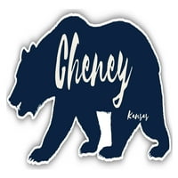 Cheney Kansas Souvenir Vinyl Decal Sticker Bear Design