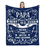 Татко одеяло най-добрият татко хвърли одеяло меко топло за баща татко Папа дядо Дядо Мъже подарък за Ден на бащата рожден ден Коледа