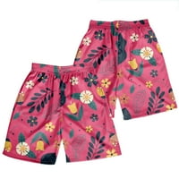Мъжки къси панталони Небрежни класически прилепнали летни шорти на плажове с еластични талии и джобове