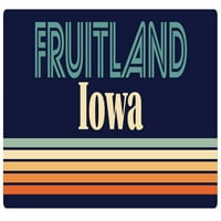 Fruitland Iowa Vinyl Decal Sticker Retro дизайн