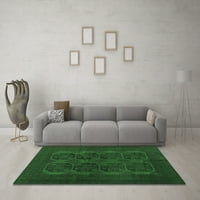 Ahgly Company Indoor Round Персийски изумруден зелени традиционни килими, 7 'Round