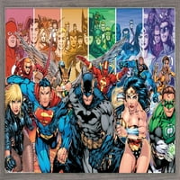 Комикси-Лигата на справедливостта на Америка - плакат за стена на групата, 14.725 22.375