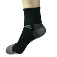 & Q двойки мъжки средни изрязани глезени четвърт екипаж Атлетически дишащи спортни памучни чорапи 6-12