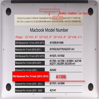 Kaishek Hard Shell Case Cover съвместим стар MacBook Pro S без докосване No CD-ROM, няма USB-C + Black Keyboard Cover Model: Rose Series 0961