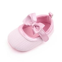 Детски обувки принцеса, Бебешки обувки против хлъзгане меки подметки обувки за ходене за момичета, розово златисто Сребро, 0 месеца
