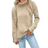 Женски пуловер пуловер пуловер плетен пуловер Небрежен O Врат пуловер Снежества
