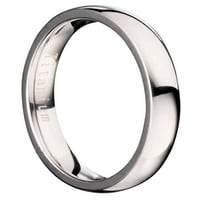 Метали бижута Мъжки полиран комфорт Fit Titanium Wedding Ring Band Размер 4