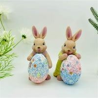 Великденско зайче с декорации за яйца смола заек пролетни великденски фигурки