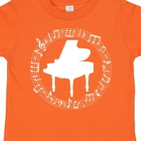 Тениска за момиче на пиано на пиано или студент по музикален инструмент за малко дете или малко дете тениска