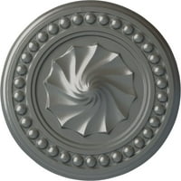 Екена Милуърк 3 4 од 2 П Фостър черупка таван медальон, ръчно рисувано Сребро