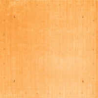 Ahgly Company Indoor Rectangle Solid Orange Modern Area Rugs, 5 '7'