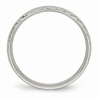 Първична стоманена стомана от неръждаема стомана полирана вдлъбнатина на кръстосано кръстосано дизайнерски пръстен
