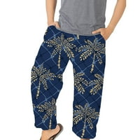 BadyMincsl панталони за мъжки клирънс Мъжки модни цъфтежи Разхлабени еластични плажни спортни панталони от печатни панталони