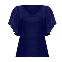 Личност дизайн Небрежно разхлабена къса ръкав за свободно време тениска отгоре за жени празници женски ежедневни дрехи дрехи