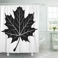 Бял вектор кленов лист силует есен фон красив клон декор за баня баня баня за душ завеса
