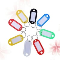 Етикети на пластмасови ключове, оцветени с разцепени маркери за багаж на пръстени Етикети Ключови пръстени Глупави и модни