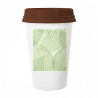 Зелена бяла илюстрация шаблон чаша кафе за пиене Стъкло в керамика Cerac Cup капак