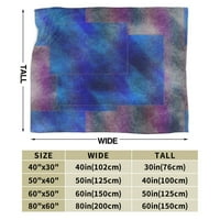 Синя винтидж текстура за хвърляне на текстура, противозаписващо ултра меко покритие за покритие на микро руно за диван за легло, за всички сезони, 60 x50