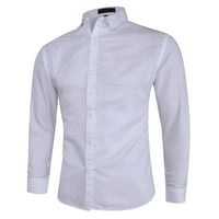 Тениски с дълъг ръкав за мъже Мъжки нов стил модерен чист риза с дълъг ръкав модерна удобна блуза je xxl