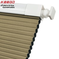 Keego без пробиване на безжични клетъчни нюанси пчелна пита за щори Лесна инсталация Топлинният изолационен шум, редуциращи завеси затъмнени тен, 41.0 W 54 H