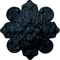 1 8 од 1 4 П Катерин таван медальон, ръчно рисуван Червен махагон