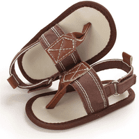 Rush Baby Boys Girls Summer Sandals Неплъзгащи се меки подместни чехли за бебета памучни ясли за малко дете първа проходилка -------- кафяв S334