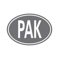 Пакистански овален стикер Декол DITE Нарязване - самозалепващ винил - устойчив на атмосферни влияния - направен в САЩ - много цветове и размери - COWN CODE PAK