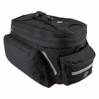 Sunlite Rackpack Средно W странични джобове чанта черно 12.6x5.5x6.7in каишки за кука и контур